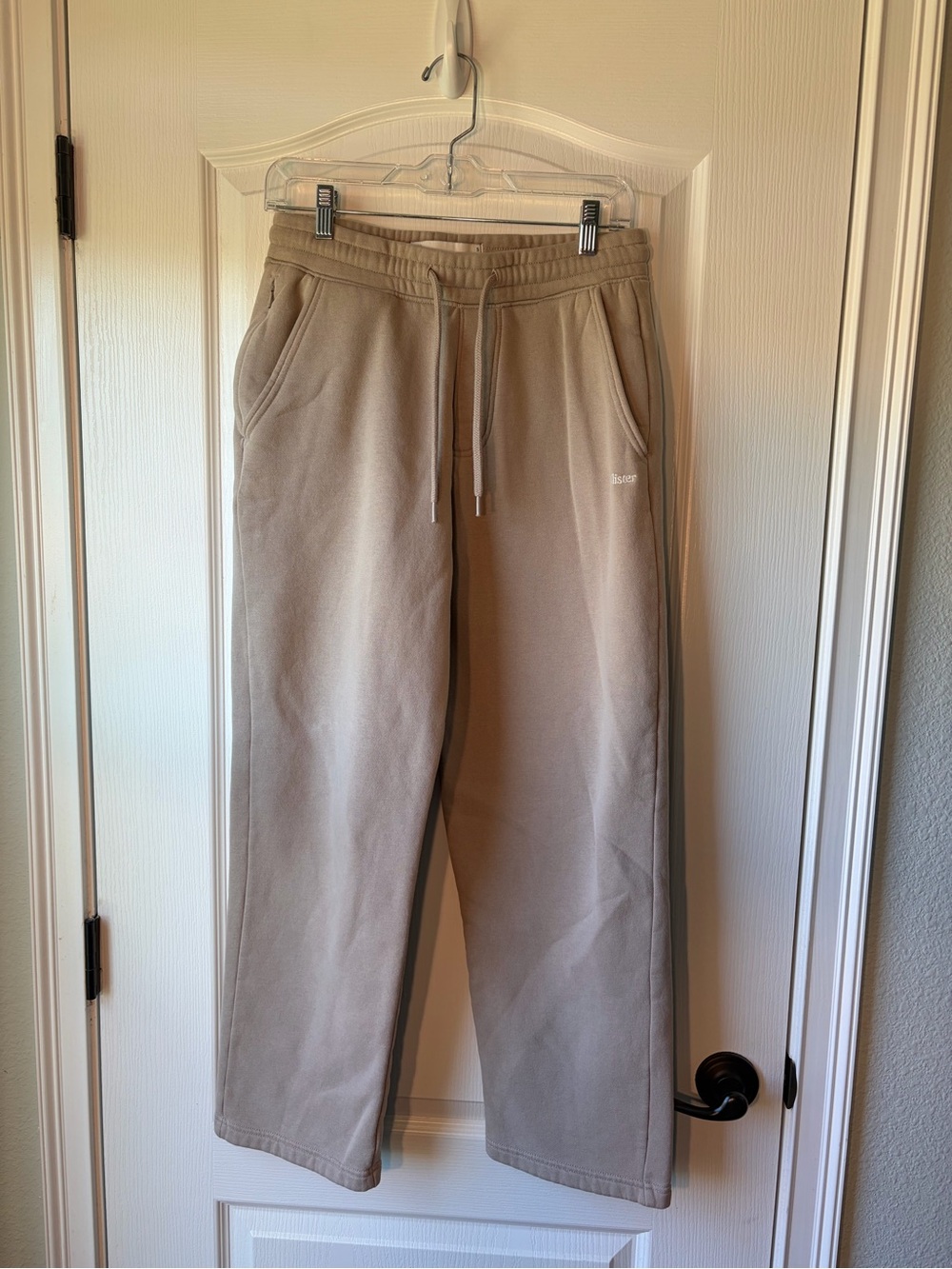 Hollister Men's Tan Drawstring Sweatpants straight leg pockets size S Tall H5